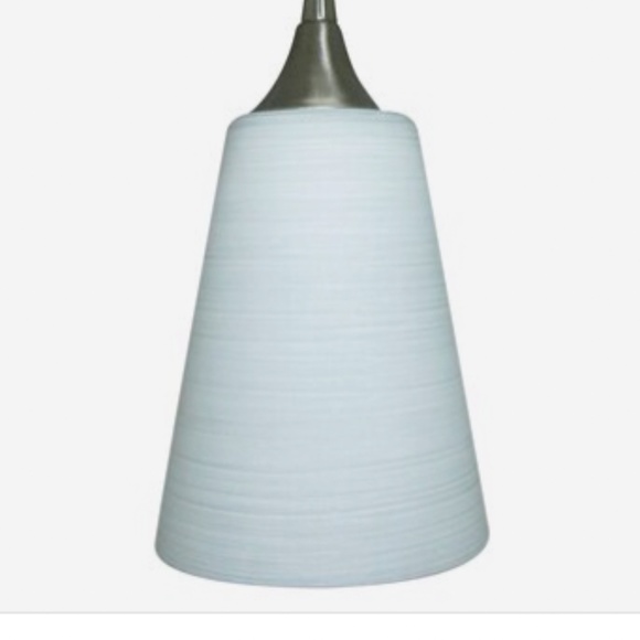 NIB Portfolio Polished Nickel Transitional Cone Mini Pendant Light - Picture 5 of 7